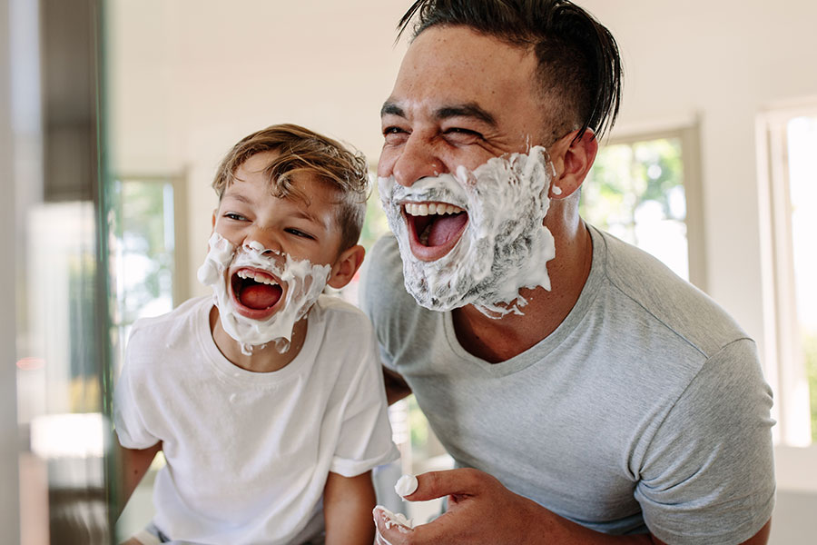 Father-and-Son-Shaving